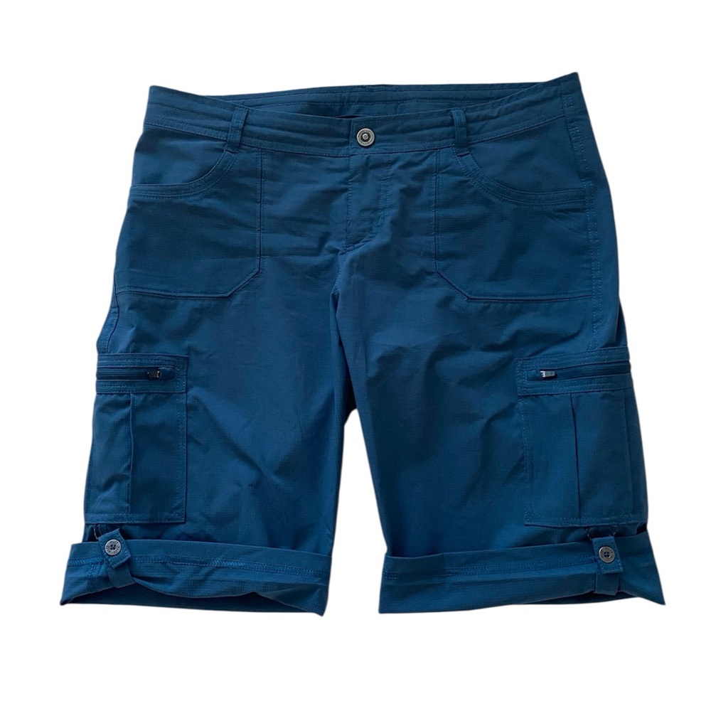 KÜHL Blue Women’s Horizon Performance Cargo Roll Up Outdoor Hiking Shorts.